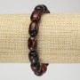 Natural Agate Smooth Barrel Stretch Bracelet, diameter 10x13mm+