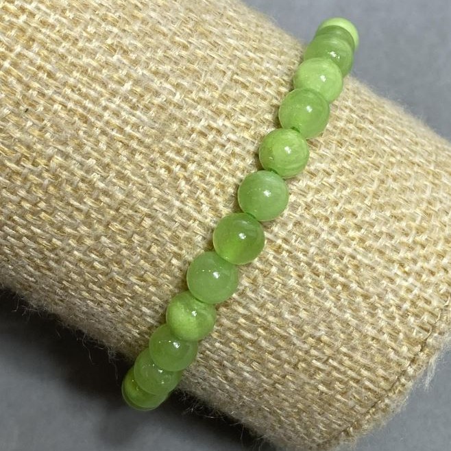 Natural Onyx Smooth Round Bead Stretch Bracelet, diameter 6mm+