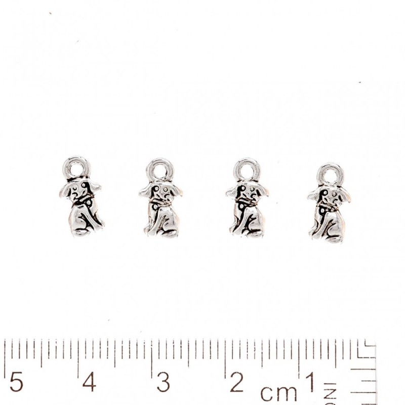 Findings Pendant Dog 12x6mm pack. 20g +/-37pcs
