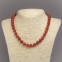 Natural Carnelian Stone Necklace, Smooth Round Beads, Diameter 10mm+/-, Length 45cm+