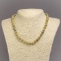 Natural Yellow Jasper Stone Necklace, Smooth Round Beads, Diameter 8mm+/-, Length 45cm+