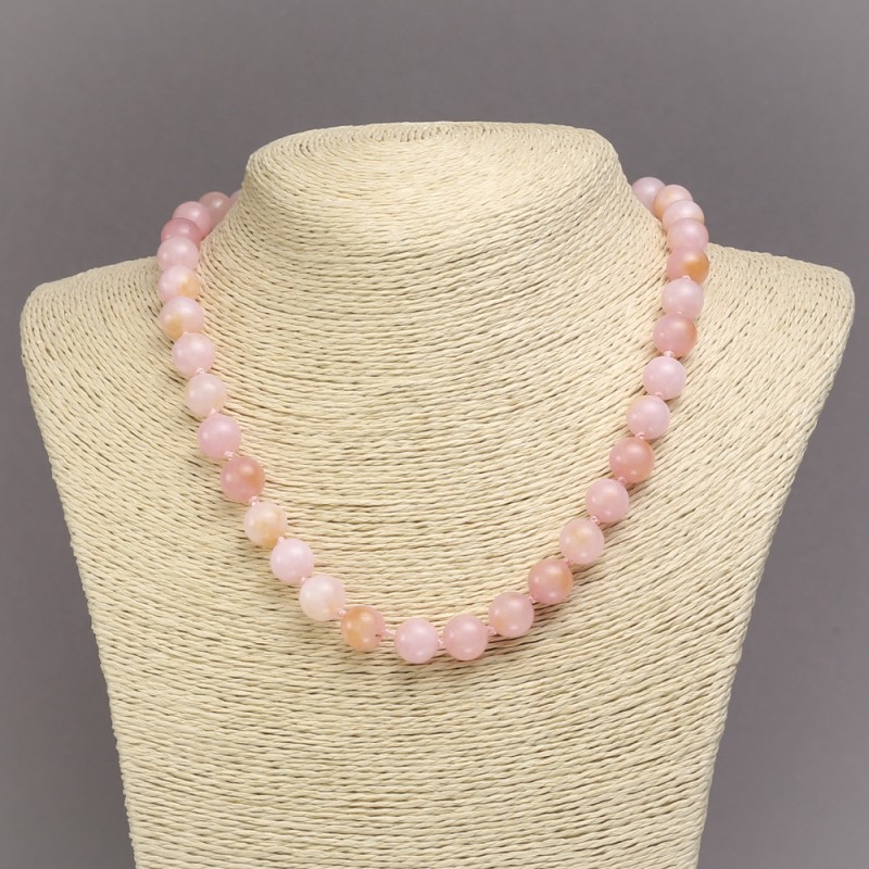 Dyed Quartz Necklace, Smooth Round Beads, Diameter 10mm+/-, Length 45cm+