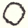 Natural Garnet Chip Stone Bracelet, Diameter 5(+/-)mm on Elastic Cord, Length 18cm