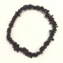 Natural Garnet Chip Stone Bracelet, Diameter 5(+/-)mm on Elastic Cord, Length 18cm