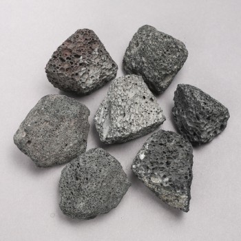 Natural Souvenir Lava Stones, Diameter 40x30mm+/- (100g Pack), Assorted Sizes