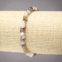 Botswana Agate Natural Stone Bracelet on Elastic Band, Tumbled, Diameter 8x6mm+