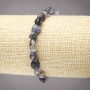 Iolite Natural Stone Bracelet on Elastic Band, Tumbled, Diameter 8x6mm+