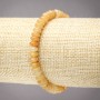 Elastic Bracelet with Natural Yellow Agate Stone, Smooth Rondelle, Diameter 6x3mm+