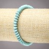 Turquoise bracelet on elastic string (artificial) smooth rondelle, diameter 6x3mm+