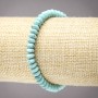 Elastic Turquoise Bracelet, Smooth Rondelle, Diameter 6x3mm+