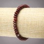 Elastic Bracelet with Natural Red Jasper Stone, Smooth Rondelle, Diameter 6x3mm+