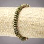 Elastic Bracelet with Natural Jasper, Heliotrope and Unakite Stone, Smooth Rondelle, Diameter 6x3mm+