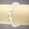 Elastic Bracelet with Natural Rock Crystal Stone, Tumbled, Diameter 8x10(+-)mm+