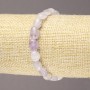 Amethyst Natural Stone Bracelet on Elastic Band, Tumbled, Diameter 8x10mm+