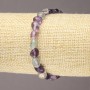 Fluorite Natural Stone Bracelet on Elastic Band, Tumbled, Diameter 7x9mm+
