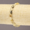 Rutilated Quartz Natural Stone Bracelet on Elastic Band, Tumbled, Diameter 8x6mm+