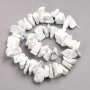 Cacholong Raw Stone Beads on a Strand, Tumbled, Diameter 15x25mm+-, Length 42cm+