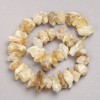 Raw Stone Citrine Beads on Thread, Tumbled, Diameter 10x18mm +/-, Length 42cm +