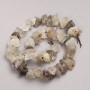 Raw Stone Quartz Beads on Thread, Tumbled, Diameter 10x18mm +/-, Length 42cm +
