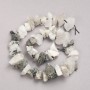 Raw Stone Beads – Rutilated Quartz "Hairy" on Strand, Tumbled, Diameter 10x18mm+/-, Length 42cm+
