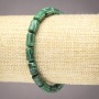 Elastic Bracelet, Malachite (Pressed), Smooth Cylinder, Diameter 10x6mm+