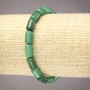 Chrysoprase Natural Stone Smooth Cylinder Bracelet on Elastic Band, diameter 10x6mm+