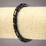 Agate (Pressed) Smooth Cylinder Bracelet on Elastic Band, diameter 10x6mm+