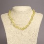 Tinted Quartz Chip Necklace, diameter 6-8mm+-, length 45cm+- with Extension Chain