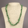 Chrysoprase (Imitation) Chip Necklace, diameter 6-10mm+-, length 45cm+- with Extension Chain
