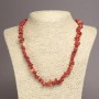 Natural Coral Chip Necklace, diameter 6-8mm+-, length 45cm+- with extension chain