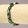 Stretch Bracelet with Natural Zoisite Stone, Tumbled, 10x8mm+ Diameter