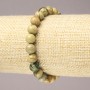 Stretch Bracelet with Natural Yellow Jasper Stone, Smooth Round Beads, 8mm+ Diameter