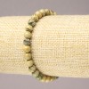 Stretch Bracelet with Natural Yellow Jasper Stone, Smooth Round Beads, 6mm+ Diameter