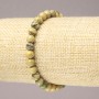 Stretch Bracelet with Natural Yellow Jasper Stone, Smooth Round Beads, 6mm+ Diameter