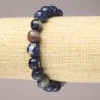 Stretch Bracelet with Natural Sodalite Stone, Smooth Round Beads, 10mm+ Diameter