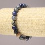 Natural Sodalite Smooth Bead Elastic Bracelet, diameter 8mm+