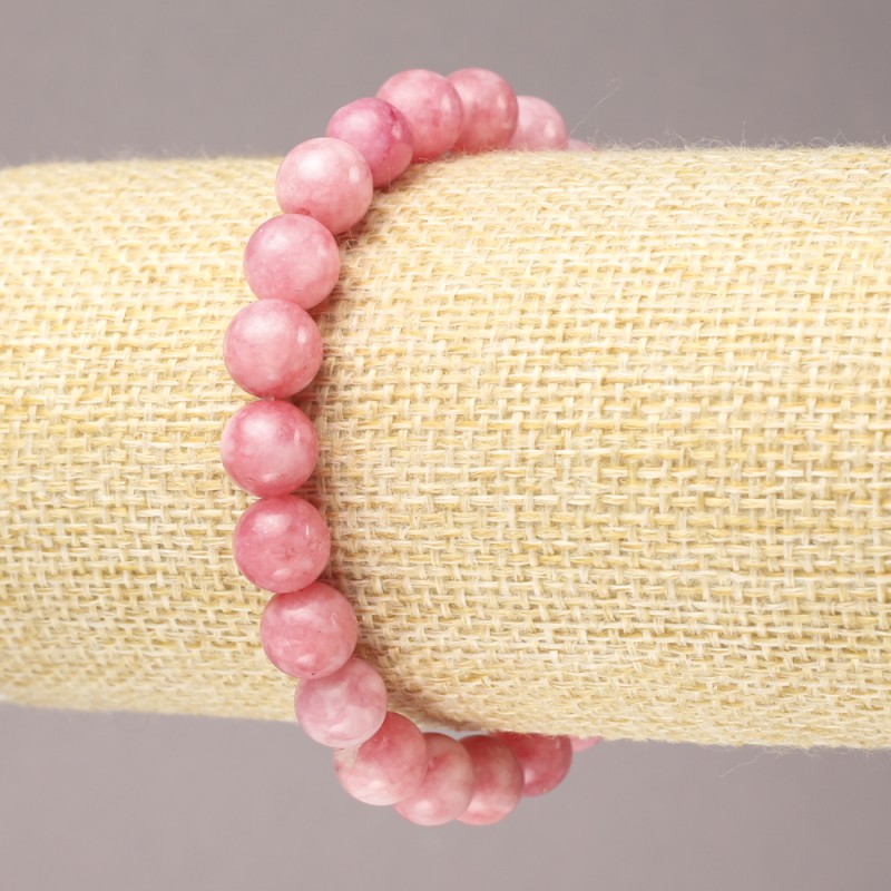 Tourmaline (Synthetic) Bracelet on Elastic Band, Smooth Round Beads, 8mm+ Diameter