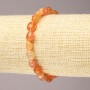 Carnelian Natural Stone Bracelet on Elastic Band, Tumbled Beads, 9x7mm+ Diameter