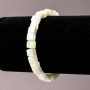 Natural Mother-of-Pearl Bracelet on Elastic Band, Square Beads, 5.5-6mm+
