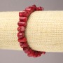 Bracelet on Elastic Band, Natural Coral Chips, Diameter 11x6mm+