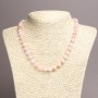 Necklace with Dyed Quartz, Smooth Ball, Diameter 8mm+/-, Length 45cm+