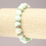 Elastic Bracelet with Natural Chrysoprase Stone, Smooth Round Beads, 10mm+