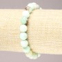 Elastic Bracelet with Natural Chrysoprase Stone, Smooth Round Beads, 8mm+