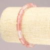 Elastic Bracelet with Natural Chalcedony Stone, Smooth Cylinder Beads, 10x6mm+