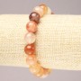 Orange Agate Smooth Bead Stretch Bracelet, 10.5mm+