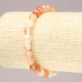 Orange Agate Smooth Bead Stretch Bracelet, 6.5mm+