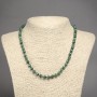 Malachite Smooth Bead Necklace, 6mm+/-, 45cm+
