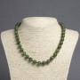 Natural Stone Necklace Canadian Jadeite Smooth Round Beads, Diameter 10mm+-, Length 45cm+