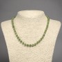 Natural Stone Necklace Canadian Jadeite Smooth Round Beads, Diameter 6.5mm+-, Length 45cm+