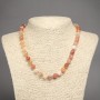 Natural Stone Necklace Orange Agate Smooth Round Beads, Diameter 8.5mm+-, Length 45cm+